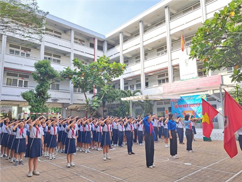Hội thi Nghi thức đội cấp Liên đội sáng ngày 20/01/2024.