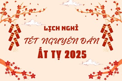 Điều chỉnh thời gian nghỉ Tết Nguyên đán Ất Tỵ 2025
