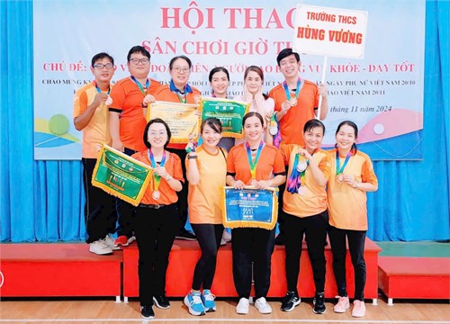 Công đoàn viên trường THCS Hùng Vương tham gia Hội thao sân chơi giờ thứ 9  lần 2