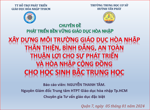 Chuyên đề: Phát triển bền vững giáo dục hòa nhập