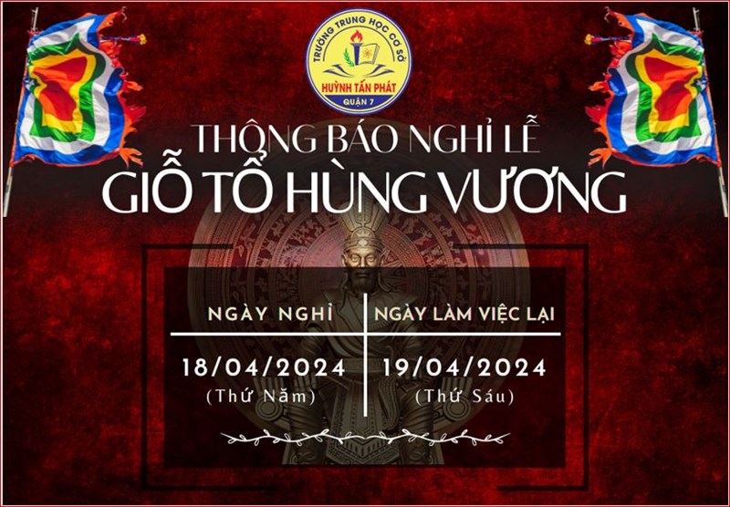 Thông báo Nghỉ Lễ Giỗ tổ Hùng Vương