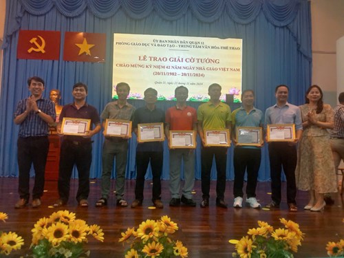 Hội thi cờ tướng cấp quận chào mừng Ngày nhà giáo Việt Nam