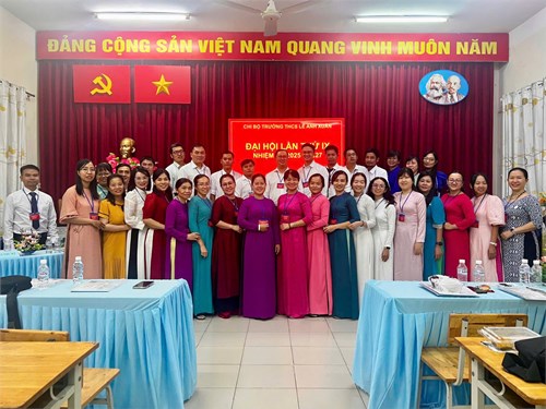 Chào mừng Đại hội Chi bộ trường THCS Lê Anh Xuân lần thứ IX nhiệm kỳ 2025 - 2027