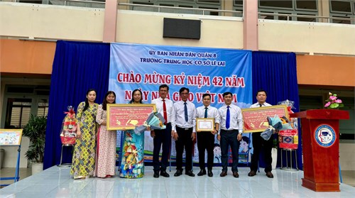 Trường THCS Lê Lai - Tổ chức Lễ kỉ niệm “Chào mừng kỉ niệm 42 năm ngày Nhà giáo Việt Nam” (20/11/1982 - 20/11/2024)
