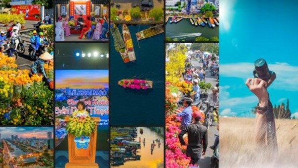 Chợ hoa xuân “trên bến dưới thuyền” tết giáp thìn năm 2024