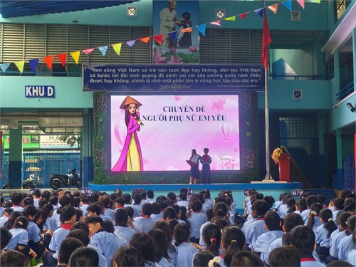 Sinh hoạt chuyên đề chủ điểm tháng 10  Người phụ nữ em yêu  nhân kỷ niệm ngày Phụ nữ Việt Nam 20 tháng 10