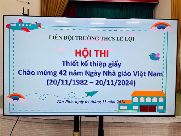 Hội thi thiết kế  giấy chào mừng ngày nhà giáo việt nam 20-11