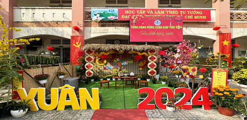 Trang trí tiểu cảnh đón xuân giáp thìn 2024