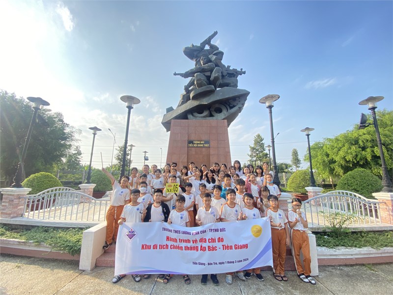 Hoạt động ngoại khóa, trải nghiệm thực tế cho học sinh khối 6 – 7 tại Khu di tích Chiến thắng Ấp Bắc (Tiền Giang) – KDL Cồn Phụng