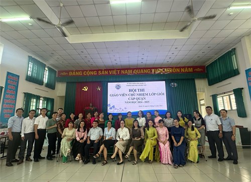 Chúc mừng cô Đậu Thùy Nhung, thầy Nguyễn Văn Tuấn, thầy Cao Mạnh Cường, cô Nguyễn Diệu Linh đã hoàn thành xuất sắc vòng 2 Hội thi Giáo viên chủ nhiệm giỏi cấp quận năm học 2024-2025.