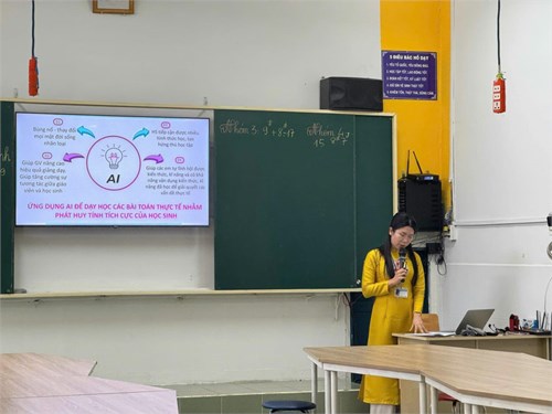 Chuyên đề thao giảng môn Toán cấp Quận “Ứng dụng AI để dạy học các bài toán thực tế nhằm phát huy tính tích cực của học sinh”