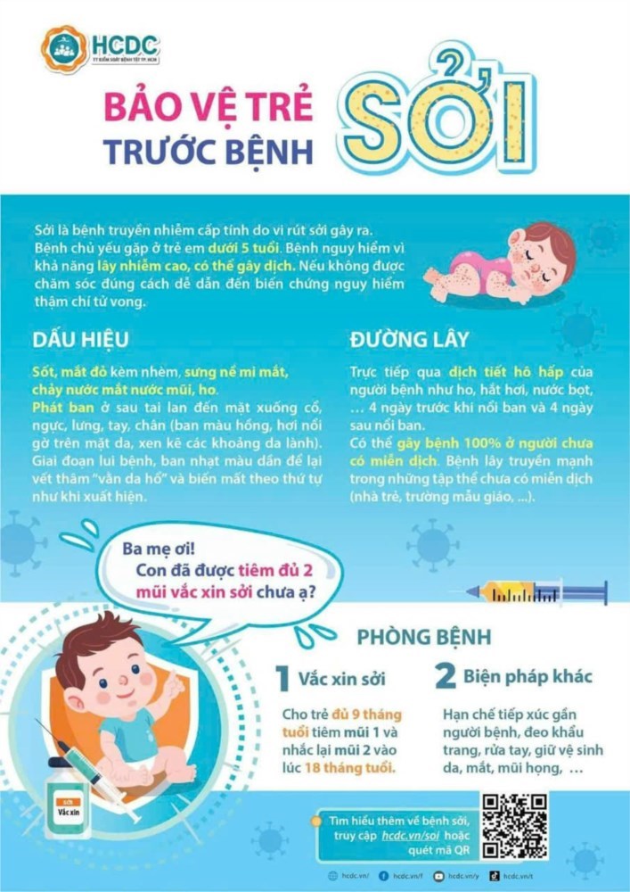 Bảo vệ trẻ trước bệnh Sởi