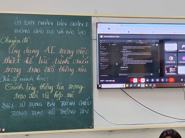 Chuyên đề cấp quận môn Tin học  Ứng dụng AI trong việc thiết kế bài trình chiếu trong trao đổi thông tin 