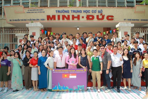 Trường Minh Đức rộn ràng đón đoàn giáo viên và học sinh đến từ trường Tampines - Singapore