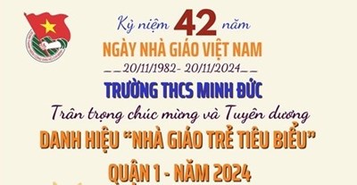 Vinh danh thầy cô đạt giải thưởng  Nhà giáo trẻ tiêu biểu  Quận 1 năm 2024