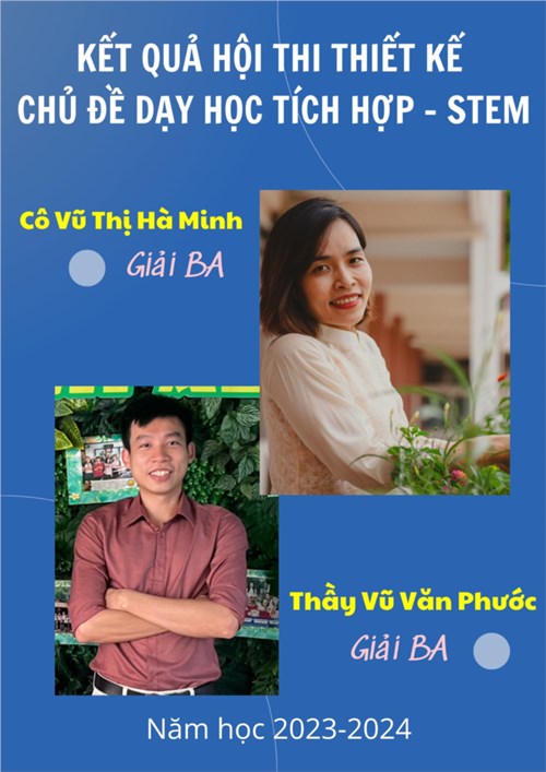 Kết quả hội thi thiết kế chủ đề dạy học tích họp - STEM cấp Thành phố năm 2023-2024