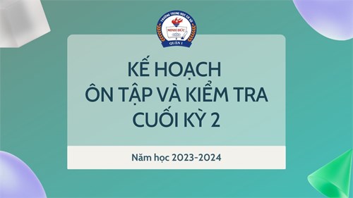Kế hoạch ôn tập và kiểm tra cuối kỳ 2 năm học 2023-2024