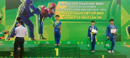 Chúc mừng các học sinh thuộc đội tuyển Vovinam - Việt Võ Đạo của trường THCS Minh Đức đạt được các thành tích cao trong Đại Hội Thể Thao Học Sinh Thành Phố Hồ Chí Minh