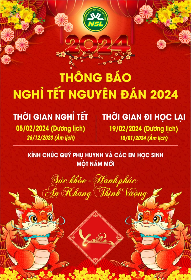 Thông báo: Lịch nghỉ Tết 2024