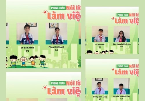 Danh sách các bạn Đội viên được tuyên dương trong phong trào  Nói lời hay - Làm việc tốt  🤩