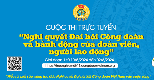 Công đoàn Trường THCS Nguyễn Trung Trực vận động công đoàn viên tham gia hội thi trực tuyến tìm hiểu  Nghị quyết Đại hội Công đoàn và hành động của đoàn viên, người lao động 