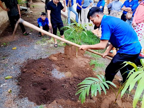 Chi đoàn trường THCS Nguyễn Văn Bá đã tổ chức trồng cây xanh chào mừng kỷ niệm 134 năm Ngày sinh Chủ tịch Hồ Chí Minh (19/5/1890 - 19/5/2024)
