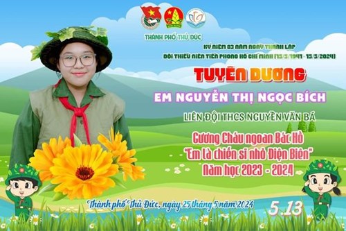 Tuyên dương gương Cháu ngoan Bác Hồ - “Em là chiến sĩ nhỏ Điện Biên thành phố Bác”