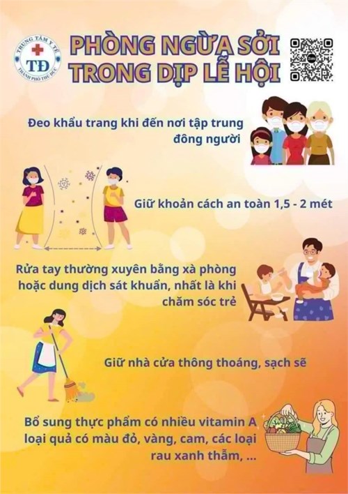 Phòng ngừa sởi trong dịp lễ hội