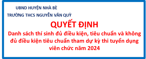 Danh sách đủ điều kiện và không đủ điều kiện Tuyển dụng viên chức năm 2024