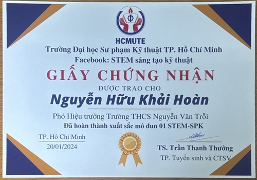 Giấy chứng nhận Stem