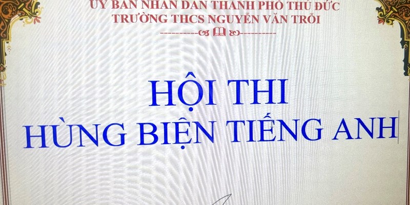 Kế hoạch hội thi Hùng biện tiếng anh cấp trường - Năm học 2023- 2024