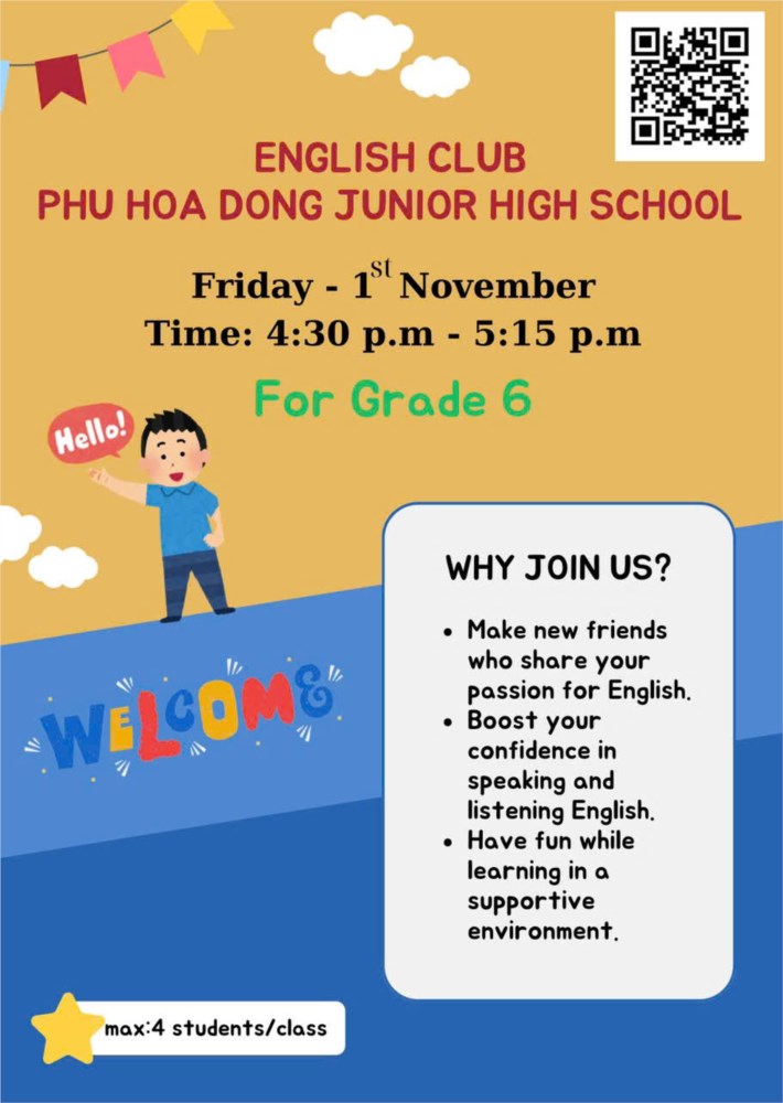 CLB Tiếng Anh trường THCS Phú Hòa Đông