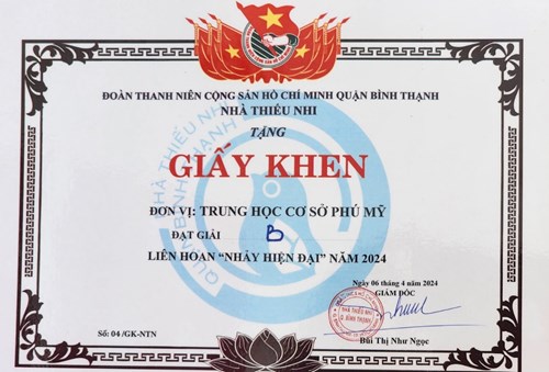 Giải B cấp quận Hội thi nhảy hiện đại năm học 2023 - 2024