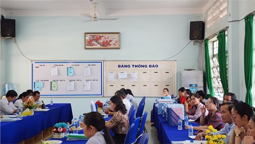 Tiếp đoàn kiểm tra công tác chuyên môn của PGD Huyện Củ Chi