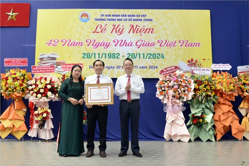 Trường THCS Quang Trung tổ chức Kỷ niệm 42 năm ngày Nhà giáo Việt Nam (20/11/1982-20/11/2024)