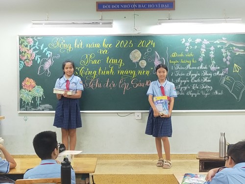 Các Chi đội thuộc Liên đội THCS Quang Trung thực hiện Công trình măng non năm học 2023 - 2024