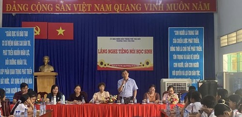 Trường THCS Tân Phú tổ chức diễn đàn  Lắng nghe tiếng nói học sinh 