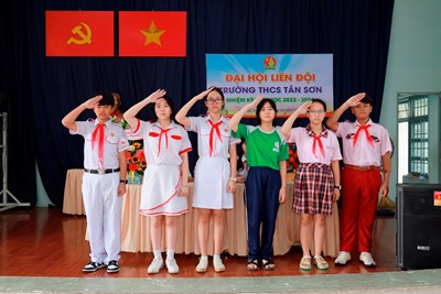 Đại hội liên đội - trường thcs tân sơn nhiệm kỳ 2023-2024