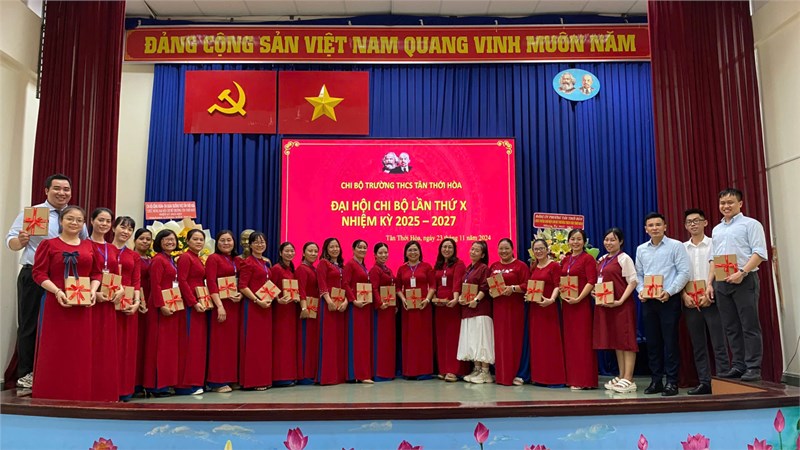 Chi bộ trường THCS Tân Thới Hòa tổ chức  Đại Hội Chi  Bộ Lần Thứ X nhiệm kỳ 2025-2027