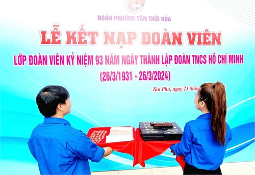 THCS Tân Thới Hòa - Kết nạp Đoàn viên mới năm 2024
