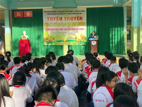 Tuyên truyền phòng chống bạo lực học đường và hưởng ứng ngày pháp luật việt nam 09/11/2024