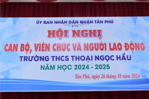 Thcs thoại ngọc hầu - hội nghị cán bộ, viên chức và người lao động năm học 2024 - 2025