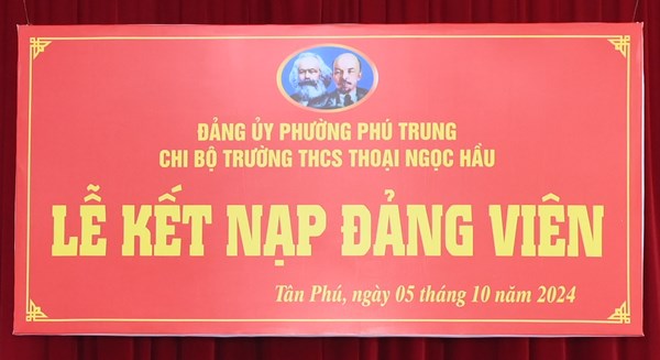 THCS Thoại Ngọc Hầu - Lễ kết nạp Đảng viên năm 2024
