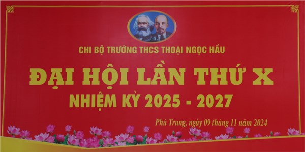 Đại hội chi bộ trường thcs thoại ngọc hầu - nhiệm kỳ 2025 – 2027