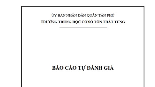 Trường THCS Tôn Thất Tùng Báo cáo tự đánh giá