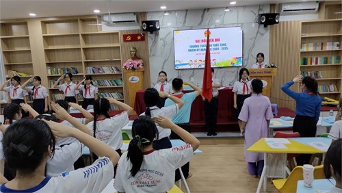 Liên Đội trường THCS Tôn Thất Tùng tổ chức Đại hội, năm học 2024 - 2025