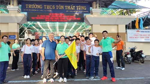 Trường THCS Tôn Thất Tùng - Lễ hưởng ứng giải chạy học sinh “S-Race 2024” một sự kiện thể thao có ý nghĩa đặc biệt