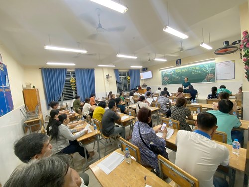 Trường THCS Tôn Thất Tùng tổ chức Hội nghị Cha Mẹ Học Sinh cuối học kỳ 2 cho học sinh khối 9, năm học 2023 - 2024