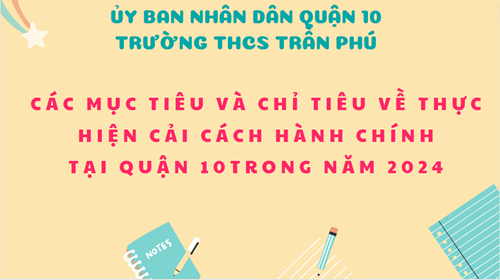 Các mục tiêu và chỉ tiêu về thực hiện cải cách hành chính tại Quận 10 trong năm 2024