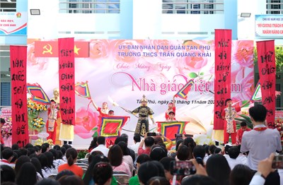 Lễ kỷ niệm 42 năm Ngày Nhà giáo Việt Nam tại trường THCS Trần Quang Khải